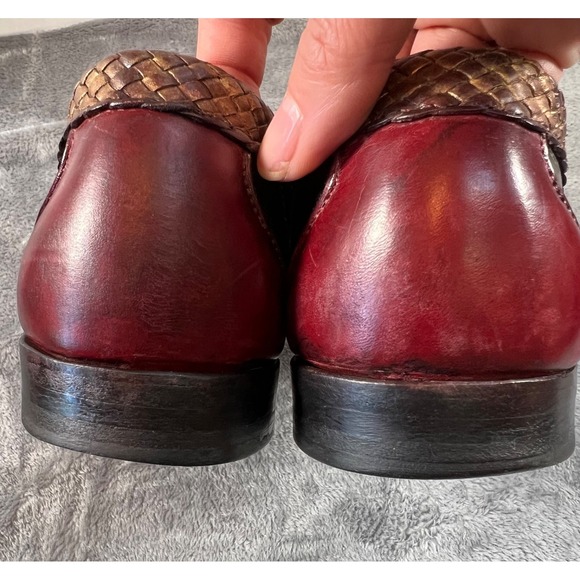 Allen Edmonds Maxfield Shoes Mens 10.5 D Tri Color Tassel Braided Loafers USA - Picture 11 of 14